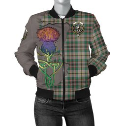 Scottish Craig Ancient Tartan Family Crest with Thistle and Scotland Map Tartan Plaid Bomber Jacket Scottish Plaid Tartan Plaid - ScotsTee - scotstee.com