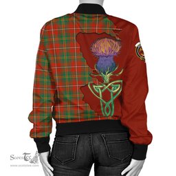 Scottish Hay Ancient Tartan Family Crest with Thistle and Scotland Map Tartan Plaid Bomber Jacket Scottish Plaid Tartan Plaid - ScotsTee - scotstee.com