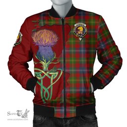 Scottish Forrester or Foster Tartan Family Crest with Thistle and Scotland Map Tartan Plaid Bomber Jacket Scottish Plaid Tartan Plaid - ScotsTee - scotstee.com