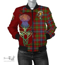 Scottish Forrester or Foster Tartan Family Crest with Thistle and Scotland Map Tartan Plaid Bomber Jacket Scottish Plaid Tartan Plaid - ScotsTee - scotstee.com
