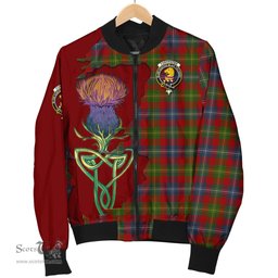 Scottish Forrester or Foster Tartan Family Crest with Thistle and Scotland Map Tartan Plaid Bomber Jacket Scottish Plaid Tartan Plaid - ScotsTee - scotstee.com