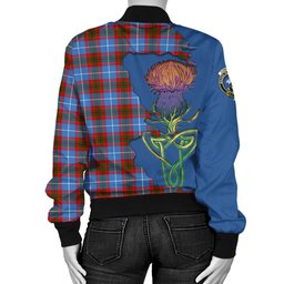 Scottish Congilton Tartan Family Crest with Thistle and Scotland Map Tartan Plaid Bomber Jacket Scottish Plaid Tartan Plaid - ScotsTee - scotstee.com