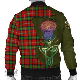 Scottish Fullerton Tartan Family Crest with Thistle and Scotland Map Tartan Plaid Bomber Jacket Scottish Plaid Tartan Plaid - ScotsTee - scotstee.com