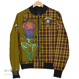 Scottish Jardine Tartan Family Crest with Thistle and Scotland Map Tartan Plaid Bomber Jacket Scottish Plaid Tartan Plaid - ScotsTee - scotstee.com