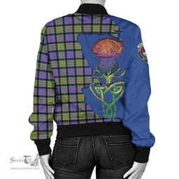 Scottish MacDonald Ancient Tartan Family Crest with Thistle and Scotland Map Tartan Plaid Bomber Jacket Scottish Plaid Tartan Plaid - ScotsTee - scotstee.com
