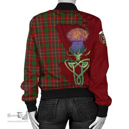 Scottish Innes Tartan Family Crest with Thistle and Scotland Map Tartan Plaid Bomber Jacket Scottish Plaid Tartan Plaid - ScotsTee - scotstee.com
