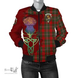 Scottish MacGregor Tartan Family Crest with Thistle and Scotland Map Tartan Plaid Bomber Jacket Scottish Plaid Tartan Plaid - ScotsTee - scotstee.com