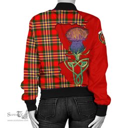 Scottish MacGill Modern Tartan Family Crest with Thistle and Scotland Map Tartan Plaid Bomber Jacket Scottish Plaid Tartan Plaid - ScotsTee - scotstee.com