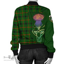 Scottish Kincaid Modern Tartan Family Crest with Thistle and Scotland Map Tartan Plaid Bomber Jacket Scottish Plaid Tartan Plaid - ScotsTee - scotstee.com