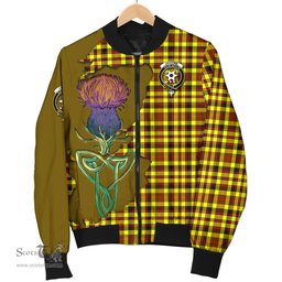 Scottish Jardine Modern Tartan Family Crest with Thistle and Scotland Map Tartan Plaid Bomber Jacket Scottish Plaid Tartan Plaid - ScotsTee - scotstee.com