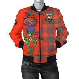 Scottish MacNab Ancient Tartan Family Crest with Thistle and Scotland Map Tartan Plaid Bomber Jacket Scottish Plaid Tartan Plaid - ScotsTee - scotstee.com