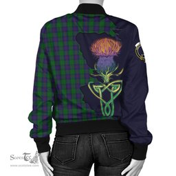 Scottish Shaw Tartan Family Crest with Thistle and Scotland Map Tartan Plaid Bomber Jacket Scottish Plaid Tartan Plaid - ScotsTee - scotstee.com