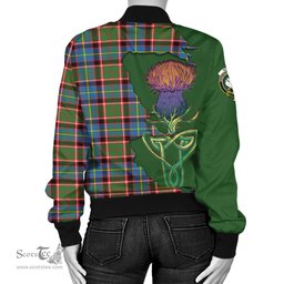 Scottish Norvel Tartan Family Crest with Thistle and Scotland Map Tartan Plaid Bomber Jacket Scottish Plaid Tartan Plaid - ScotsTee - scotstee.com
