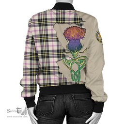 Scottish MacPherson Dress Ancient Tartan Family Crest with Thistle and Scotland Map Tartan Plaid Bomber Jacket Scottish Plaid Tartan Plaid - ScotsTee - scotstee.com