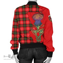 Scottish Nesbitt Modern Tartan Family Crest with Thistle and Scotland Map Tartan Plaid Bomber Jacket Scottish Plaid Tartan Plaid - ScotsTee - scotstee.com