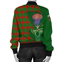 Scottish Middleton Modern Tartan Family Crest with Thistle and Scotland Map Tartan Plaid Bomber Jacket Scottish Plaid Tartan Plaid - ScotsTee - scotstee.com