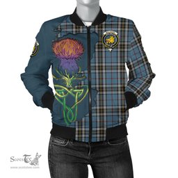 Scottish MacTavish Dress Tartan Family Crest with Thistle and Scotland Map Tartan Plaid Bomber Jacket Scottish Plaid Tartan Plaid - ScotsTee - scotstee.com