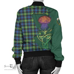 Scottish Watson Ancient Tartan Family Crest with Thistle and Scotland Map Tartan Plaid Bomber Jacket Scottish Plaid Tartan Plaid - ScotsTee - scotstee.com