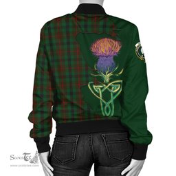 Scottish Tennant Tartan Family Crest with Thistle and Scotland Map Tartan Plaid Bomber Jacket Scottish Plaid Tartan Plaid - ScotsTee - scotstee.com