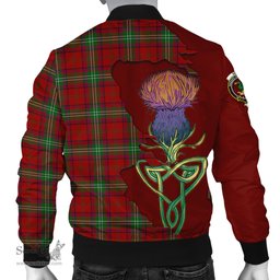 Scottish Seton Tartan Family Crest with Thistle and Scotland Map Tartan Plaid Bomber Jacket Scottish Plaid Tartan Plaid - ScotsTee - scotstee.com