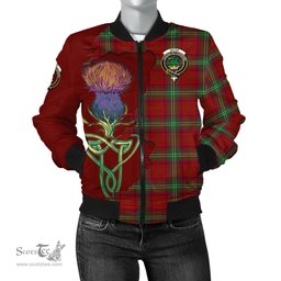 Scottish Seton Tartan Family Crest with Thistle and Scotland Map Tartan Plaid Bomber Jacket Scottish Plaid Tartan Plaid - ScotsTee - scotstee.com