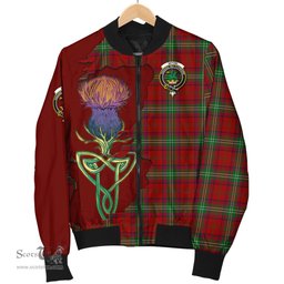 Scottish Seton Tartan Family Crest with Thistle and Scotland Map Tartan Plaid Bomber Jacket Scottish Plaid Tartan Plaid - ScotsTee - scotstee.com