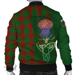 Scottish Middleton Tartan Family Crest with Thistle and Scotland Map Tartan Plaid Bomber Jacket Scottish Plaid Tartan Plaid - ScotsTee - scotstee.com