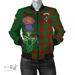Scottish Middleton Tartan Family Crest with Thistle and Scotland Map Tartan Plaid Bomber Jacket Scottish Plaid Tartan Plaid - ScotsTee - scotstee.com