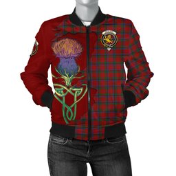 Scottish Nicolson Tartan Family Crest with Thistle and Scotland Map Tartan Plaid Bomber Jacket Scottish Plaid Tartan Plaid - ScotsTee - scotstee.com