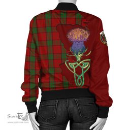 Scottish Maxwell Tartan Family Crest with Thistle and Scotland Map Tartan Plaid Bomber Jacket Scottish Plaid Tartan Plaid - ScotsTee - scotstee.com