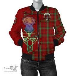 Scottish Morrison Tartan Family Crest with Thistle and Scotland Map Tartan Plaid Bomber Jacket Scottish Plaid Tartan Plaid - ScotsTee - scotstee.com