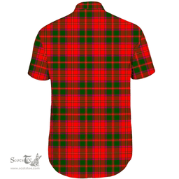 Scottish Crief District Clan Tartan Short Sleeve Shirt - Classic Scottish Plaid Tartan Plaid