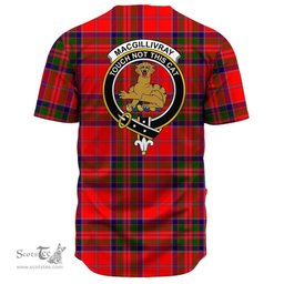 Scottish MacGillivray Modern Clan Tartan Baseball Jersey - Crest Classic Scottish Plaid Tartan Plaid