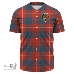 Scottish Hamilton Ancient Clan Tartan Baseball Jersey - Crest Classic Scottish Plaid Tartan Plaid