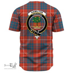 Scottish Hamilton Ancient Clan Tartan Baseball Jersey - Crest Classic Scottish Plaid Tartan Plaid