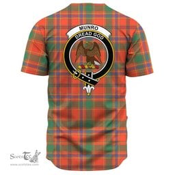 Scottish Munro Ancient Clan Tartan Baseball Jersey - Crest Classic Scottish Plaid Tartan Plaid