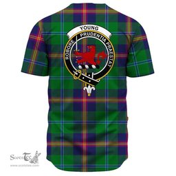 Scottish Young Modern Clan Tartan Baseball Jersey - Crest Classic Scottish Plaid Tartan Plaid