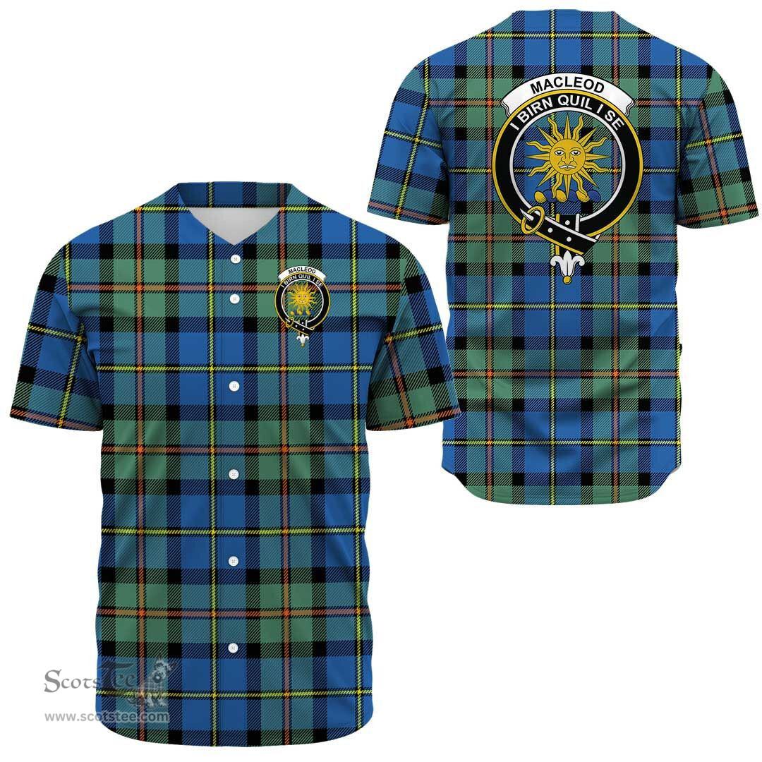 Scottish MacLeod of Harris Ancient Clan Tartan Baseball Jersey - Crest Classic Scottish Plaid Tartan Plaid
