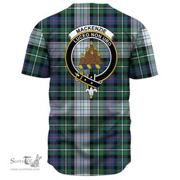 Scottish MacKenzie Dress Ancient Clan Tartan Baseball Jersey - Crest Classic Scottish Plaid Tartan Plaid