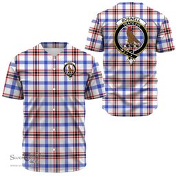 Scottish Boswell Modern Clan Tartan Baseball Jersey - Crest Classic Scottish Plaid Tartan Plaid