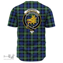 Scottish Campbell Argyll Ancient Clan Tartan Baseball Jersey - Crest Classic Scottish Plaid Tartan Plaid