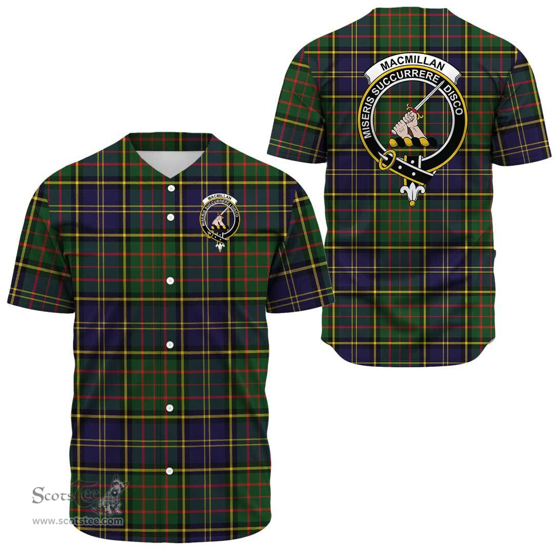 Scottish MacMillan Hunting Modern Clan Tartan Baseball Jersey - Crest Classic Scottish Plaid Tartan Plaid