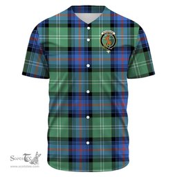 Scottish Sutherland Old Ancient Clan Tartan Baseball Jersey - Crest Classic Scottish Plaid Tartan Plaid