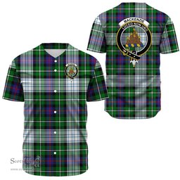 Scottish MacKenzie Dress Modern Clan Tartan Baseball Jersey - Crest Classic Scottish Plaid Tartan Plaid