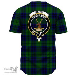 Scottish Keith Modern Clan Tartan Baseball Jersey - Crest Classic Scottish Plaid Tartan Plaid