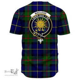 Scottish MacLeod of Harris Modern Clan Tartan Baseball Jersey - Crest Classic Scottish Plaid Tartan Plaid