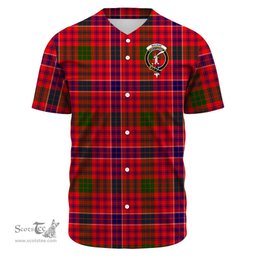 Scottish MacRae Modern Clan Tartan Baseball Jersey - Crest Classic Scottish Plaid Tartan Plaid