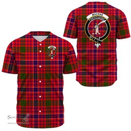 Scottish MacRae Modern Clan Tartan Baseball Jersey - Crest Classic Scottish Plaid Tartan Plaid