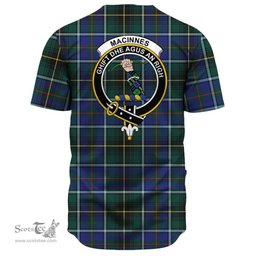 Scottish MacInnes Modern Clan Tartan Baseball Jersey - Crest Classic Scottish Plaid Tartan Plaid
