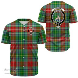Scottish Muirhead Clan Tartan Baseball Jersey - Crest Classic Scottish Plaid Tartan Plaid